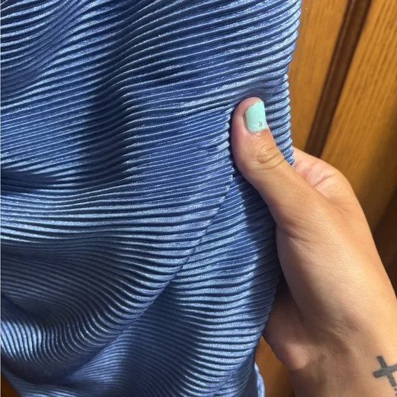 Blue One-Shoulder Dress - Picture 5 of 7